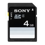 Cartão de Memória SD HC Card Class 4 Sony 4GB