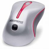 Mini Mouse Óptico USB Prata/Vermelho - Maxprint